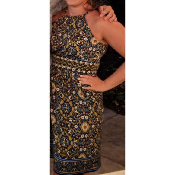 London Times Floral Stretchy Dress - Picture 2 of 8